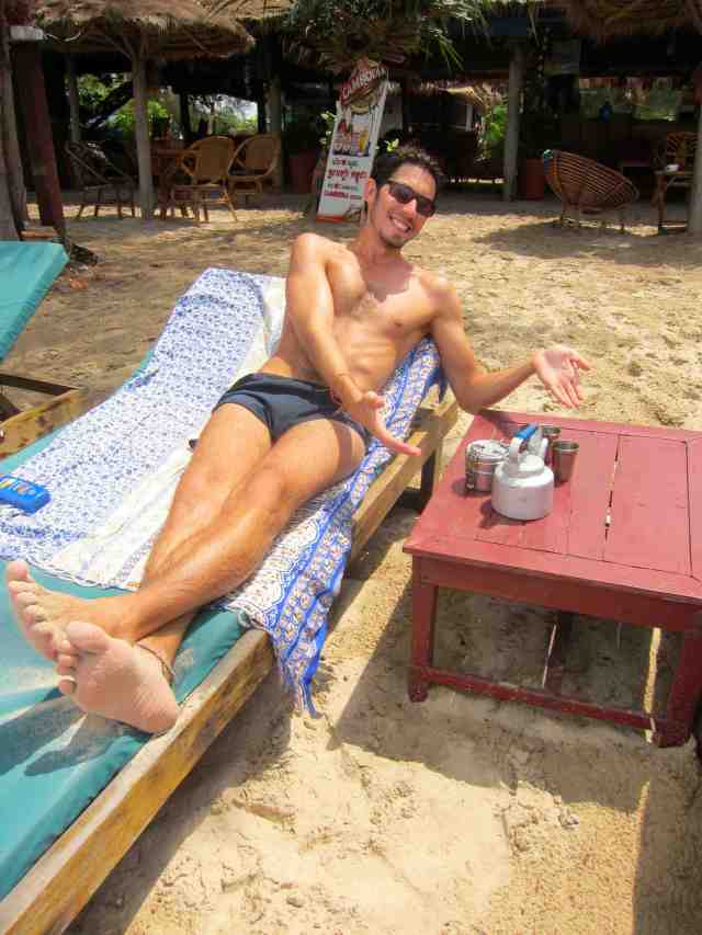 Yarden with "fresh" Israeli coffee