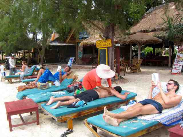 Massage, read, relax ---Otres Beach, Cambodia